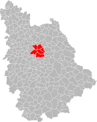 Localisation de Communauté de communes du Val Vert du Clain