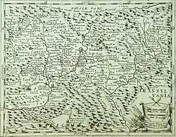 Carte de la Transylvanie, Atlas du marquis de Sy, 17e siècle.