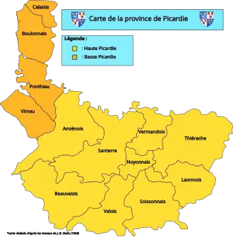 Pays de la province de Picardie.