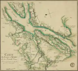 Carte des Environs de Quebec En la Nouvelle France