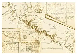 Carte des gorges de l'Ardèche et de ces monuments mégalithiques par Jules Ollier de Marichard, 1888.