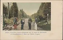 Frontière franco-allemande au Donon, entre Schirmeck et Raon-sur-Plaine, entre 1880 et 1945.