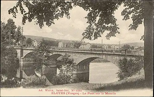 Pont sur la Moselle(carte postale Adolphe Weick).