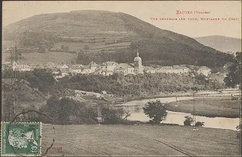 Le Croc surplombant la localité(Adolphe Weick).