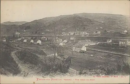Vue depuis le hameau du Blot(carte postale Adolphe Weick).