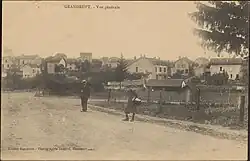 Carte postale représentant une vue générale du quartier de Grandrupt, entre 1880 et 1945.