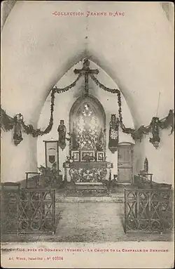 Le chœur de la chapelle de Bermont.