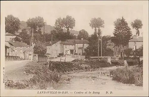 Landaville-le-Bas, Centre et le Bany entre 1880-1945.