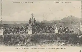 Manœuvres de la 82e brigade, Cimetière où reposent les combattants tués au combat du 6 octobre 1870.