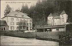 Anciennes forges d'Uzemain(carte postale Paul Testart).
