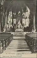 Église du Val-d'Ajol lors des fêtes de Jeanne d'Arc, le 8 août 1909.