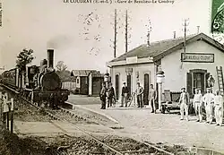 Carte postale « Le Coudray (E-et-L.) - Gare de Beaulieu-Le Coudray ».