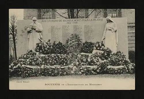 Souvenir de l'inauguration du monument.