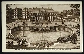 Carte postale - Saint-Cloud - Château de Saint-Cloud. Reproduction d'une estampe de la fin du XVIIe&nbsp;siècle.