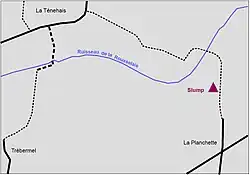 Situation du « slump » au sud de Bréal-sous-Montfort