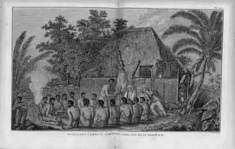 Offrandes faites au Capitaine Cook aux îles Sandwich