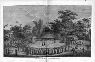 Réception du Capitaine Cook à Hapaee