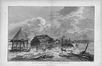 Vue de Bolcheretzkoi, bourgade du Kamtchatka