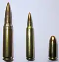 7,62 × 51 mm Otan, 5,56 × 45 mm Otan et 9 × 19 mm Parabellum.