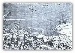 Le port en construction en 1915