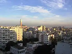 Vue sur Casablanca, plus grande ville et capitale économique du Maroc.