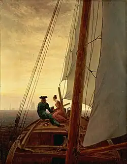 Caspar David Friedrich, À bord du voilier, 1818.
