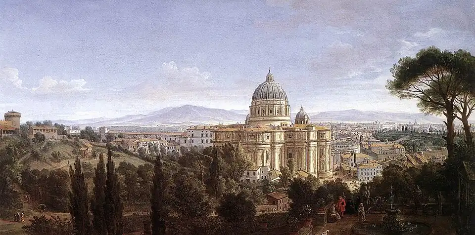 Vue de la Basilique Saint-Pierre (1712)Collection privée