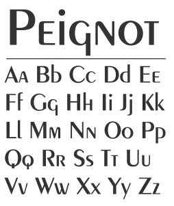 Police de caractères Peignot.