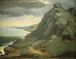 Le Rocher du Castel Vendon, 1848, huile sur toile, 28&nbsp;×&nbsp;37&nbsp;cm, Cherbourg-en-Cotentin, musée Thomas-Henry.