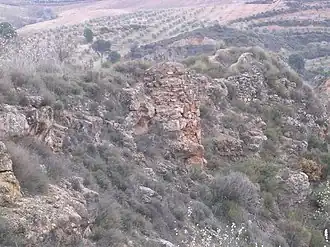 Château de Restábal&nbsp;(es), vestiges des murailles nord-ouest