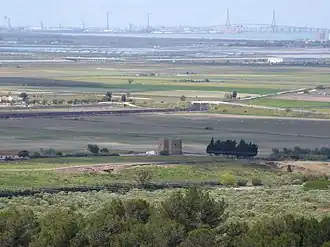 Vue vers le sud-ouest et vers El Puerto de Santa Maria