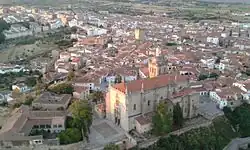 Vue générale de Coria avec au premier plan la cathédrale.
