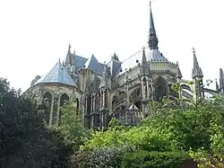 Chevet de la cathédrale Notre-Dame de Reims.