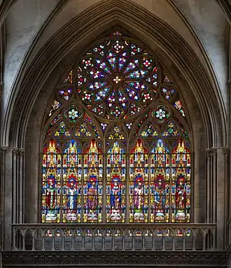 Verrière nord du transept.