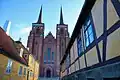Vue générale de la cathédrale de Roskilde.