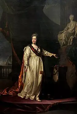 Portrait de Catherine II (1783)par Dmitri Levitski.