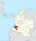 Le département du Cauca à partir de 1910.