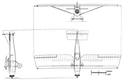 Description de l'image Caudron C.109 3-view L'Aéronautique October,1927.png.