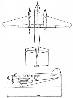 Description de l'image Caudron C.445 Goéland 2-view L'Aerophile February 1943.jpg.