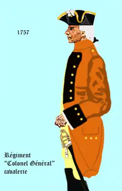 régiment Colonel-Général cavalerie de 1757 à 1762