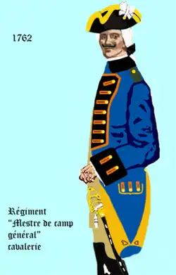 régiment Mestre de Camp Général cavalerie de 1762 à 1767