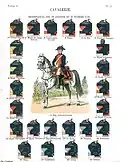 Uniformes de la cavalerie en 1779.