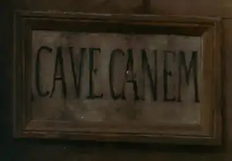 Inscription Cave canem.