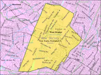 Localisation de West Orange