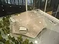Maquette du bâtiment hexagonal.