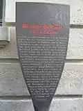 Panneau « Histoire de Paris ».