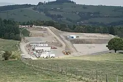 Centre des travaux de l'A89 en septembre 2009.