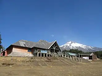 Vue aérienne de la station.
