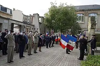 Cérémonie de commémoration de la libération de Reims, en 2020.