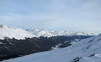 Vue aérienne de la station.